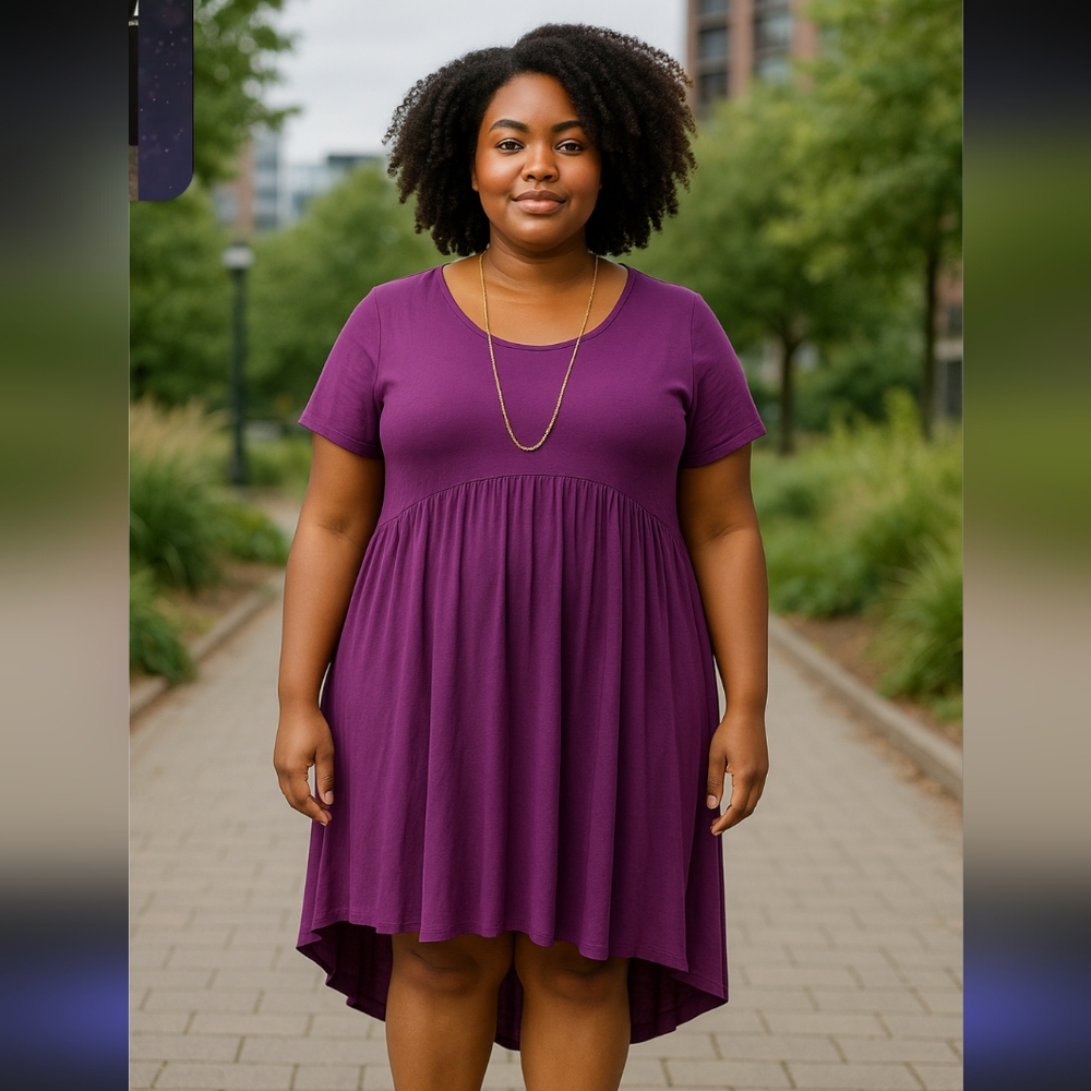 Unbranded Purple High-low Hem Dress